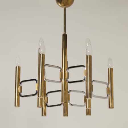 Kroonluchter &#8220;Modulo-serie&#8221; van Profili Industria Lampadari, 1970s 