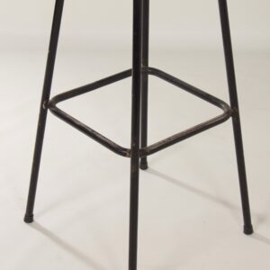 Barkruk met Pitriet Zitting en Zwart Frame van Rohé Noordwolde, 1970s