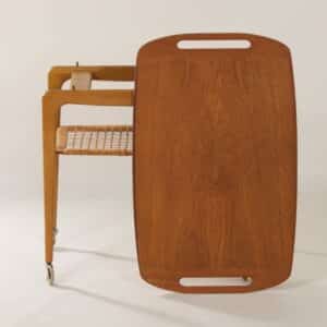 Deense Trolley van Johannes Andersen voor CFC Silkeborg, 1960s | Met Afneembaar Dienblad