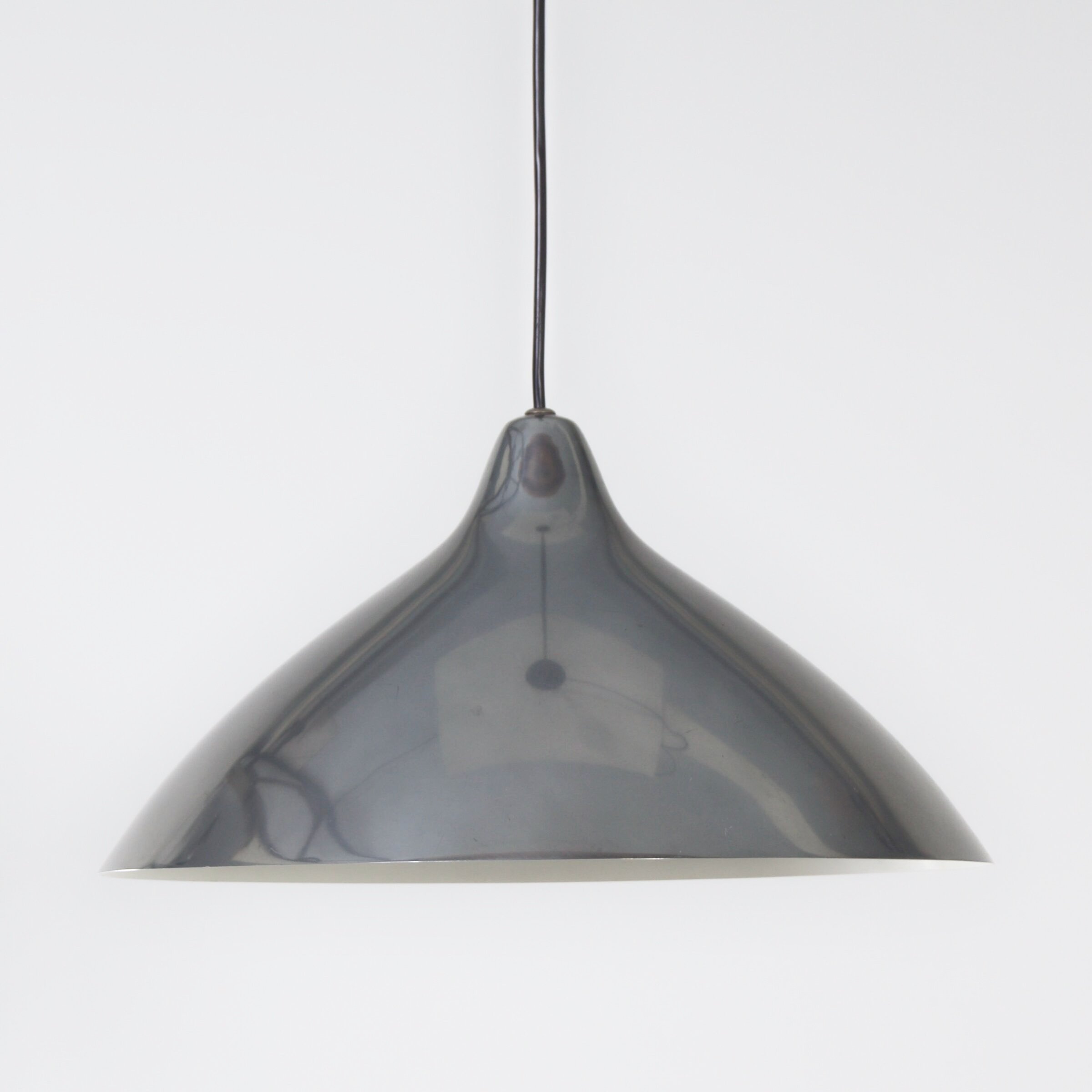 Hanglamp van Lisa Johansson Pape voor Orno, Finland, 1960s | Zilverkleurig