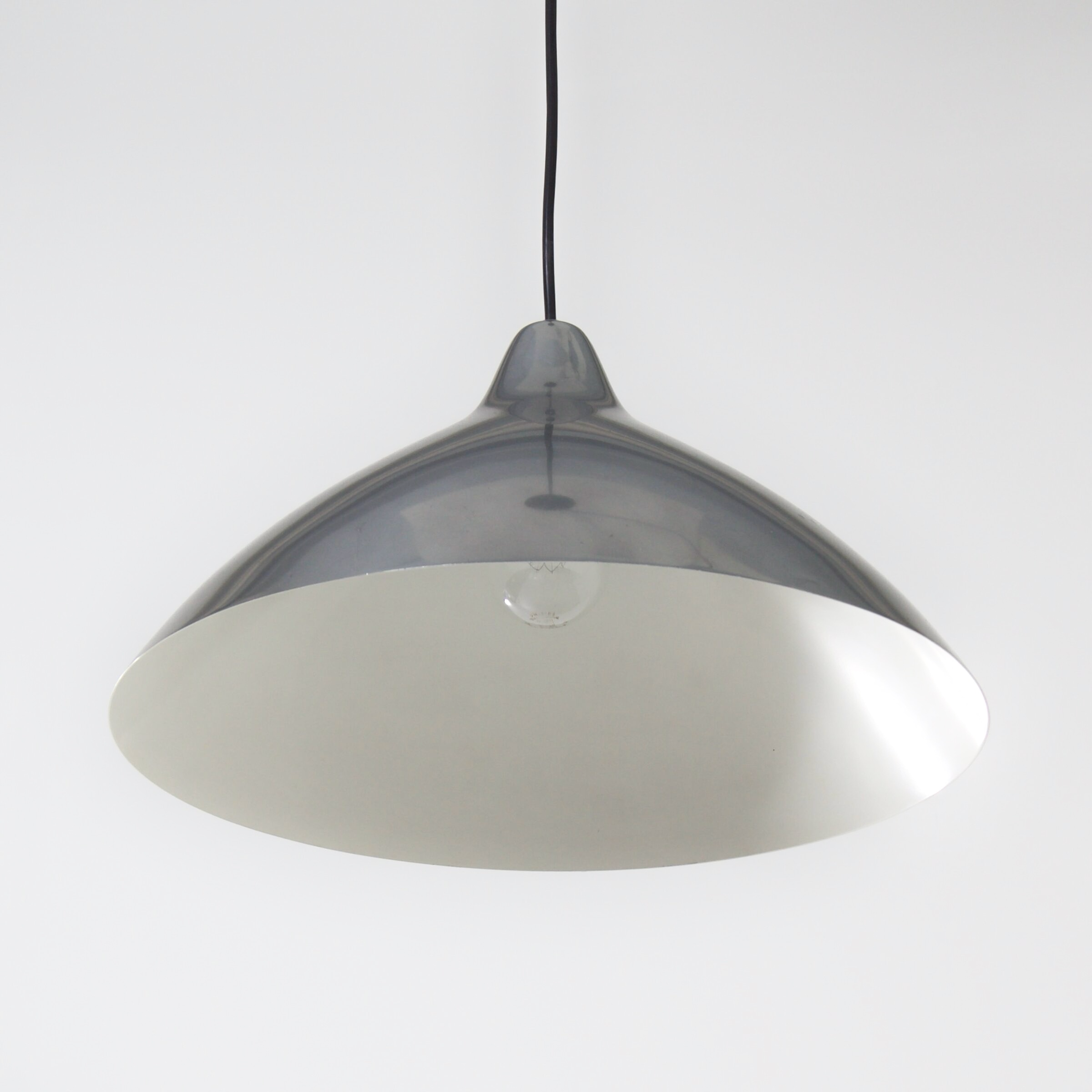 Hanglamp van Lisa Johansson Pape voor Orno, Finland, 1960s | Zilverkleurig