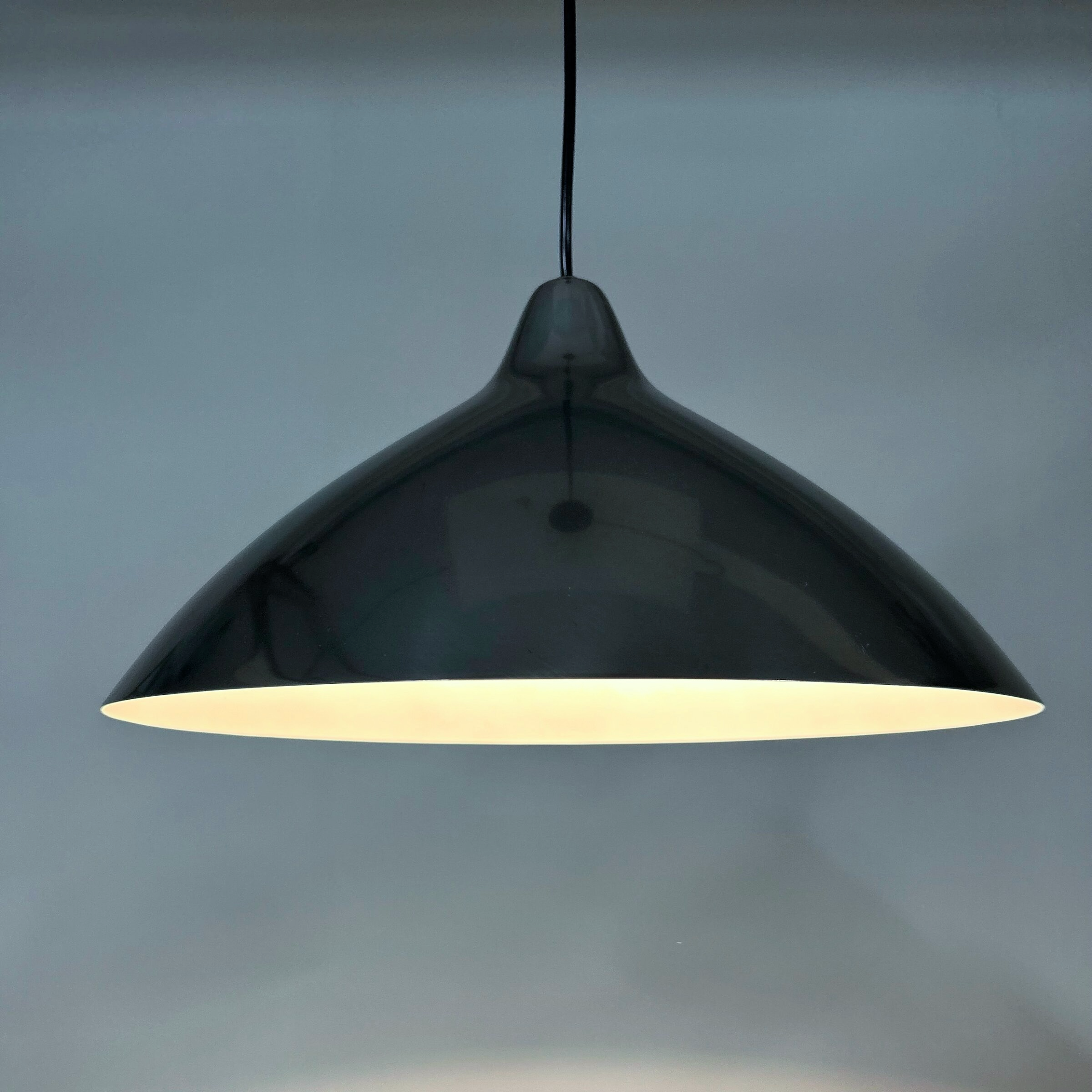 Hanglamp van Lisa Johansson Pape voor Orno, Finland, 1960s | Zilverkleurig