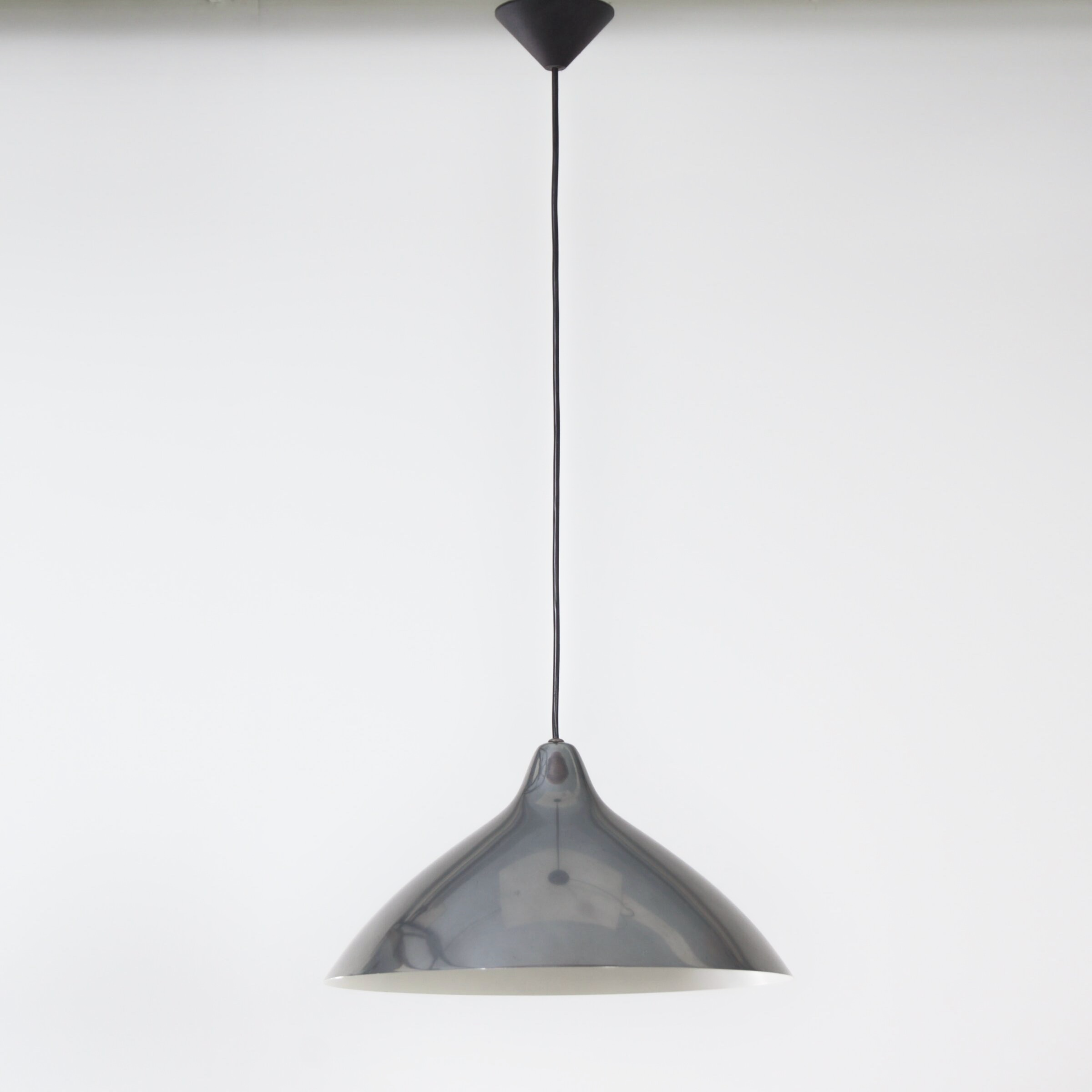Hanglamp van Lisa Johansson Pape voor Orno, Finland, 1960s | Zilverkleurig