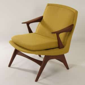 Texas Fauteuil van Karl Edvard Korseth voor LK Hjelle, 1950s &#8211; Opnieuw Gestoffeerd
