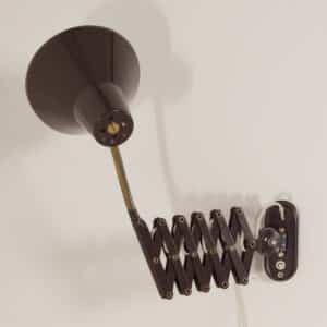 Bruine Schaarlamp van Hala, 1960s