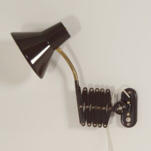 Bruine Schaarlamp van Hala, 1960s