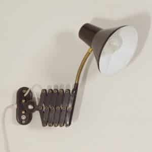 Bruine Schaarlamp van Hala, 1960s