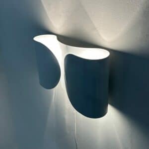 Witte Foglio Wandlamp van Tobia Scarpa voor Flos, 1980s