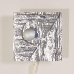Kunstzinnige Wandlamp van Gevormd Aluminum, 1970s