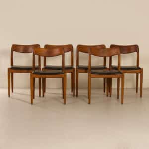Deense Eetkamerstoelen van Johannes Andersen voor Uldum, 1960s | Set van 6
