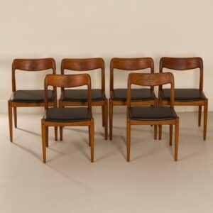Deense Eetkamerstoelen van Johannes Andersen voor Uldum, 1960s | Set van 6