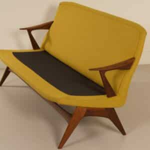 3-Zitsbank van Karl Edvard Korseth voor LK Hjelle, 1950s &#8211; Opnieuw Gestoffeerd