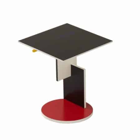 Bijzettafel "634 Schroeder 1" van Gerrit Rietveld voor Cassina, 1980s - De Stijl