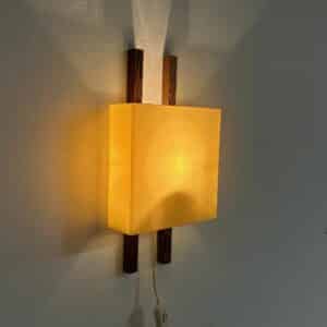 NX174 Wandlamp van Philips, 1960s |  Kunststof Kap Op Wengé Wandarmen