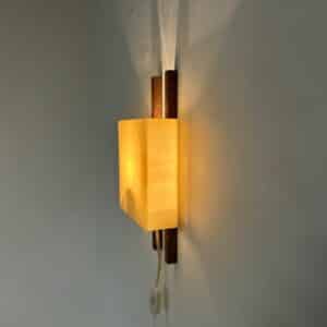 NX174 Wandlamp van Philips, 1960s |  Kunststof Kap Op Wengé Wandarmen