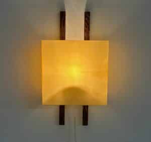 NX174 Wandlamp van Philips, 1960s |  Kunststof Kap Op Wengé Wandarmen