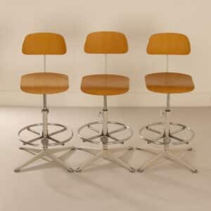 Architectenstoelen van Friso Kramer voor Ahrend de Cirkel, 1960s &#8211; Set van 3 met Chromen Ring