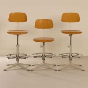 Architectenstoelen van Friso Kramer voor Ahrend de Cirkel, 1960s &#8211; Set van 3 met Chromen Ring