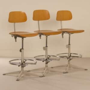 Architectenstoelen van Friso Kramer voor Ahrend de Cirkel, 1960s &#8211; Set van 3 met Chromen Ring
