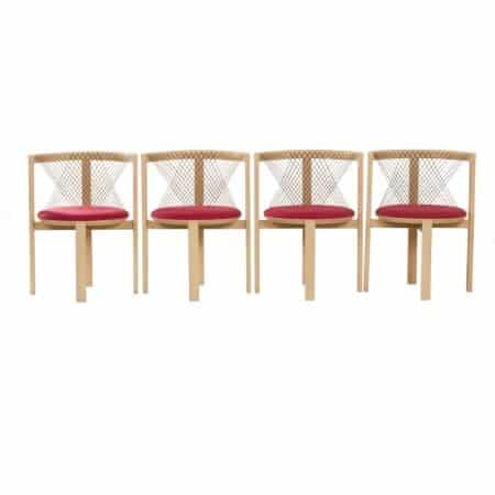 Deense String Stoelen van Niels J. Haugesen voor Tranekaer, 1980s | Set van 4