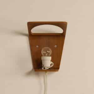 Teakhouten Wandlampen van Louis Kalff voor Philips, 1950s | Set van 2