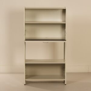 Gispen 5600 Secretaire van A. R. Cordemeyer, 1950s | Enkel-delig in Grijs, Wit en Crème