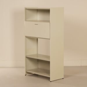 Gispen 5600 Secretaire van A. R. Cordemeyer, 1950s | Enkel-delig in Grijs, Wit en Crème