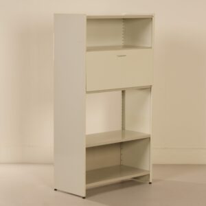 Gispen 5600 Secretaire van A. R. Cordemeyer, 1950s | Enkel-delig in Grijs, Wit en Crème