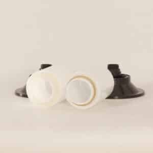 Witte Cilindervormige Plafondlampen van Corodex, 1970s | Set van 2 Vintage Lampen