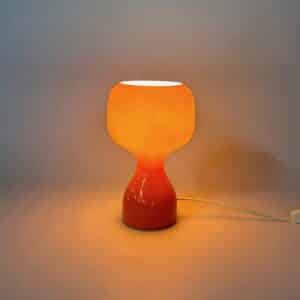 Tafellamp in Oranje Glas van Herwig and Frank Sterckx voor Massive, 1970s