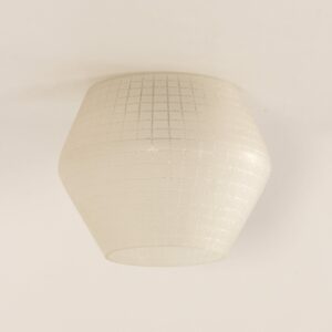 Matglazen Plafondlamp met Blokpatroon van Brüne, 1960s
