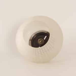 Matglazen Plafondlamp met Blokpatroon van Brüne, 1960s