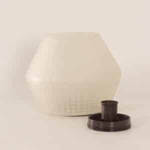 Matglazen Plafondlamp met Blokpatroon van Brüne, 1960s