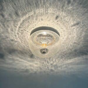 Transparante Plafondlamp van Bubbelglas van Peill &#038; Putzler, 1970s