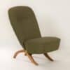 3-Zitsbank King van Andre Vandenbeuck voor Strässle International, 1960s | Zwart Leder