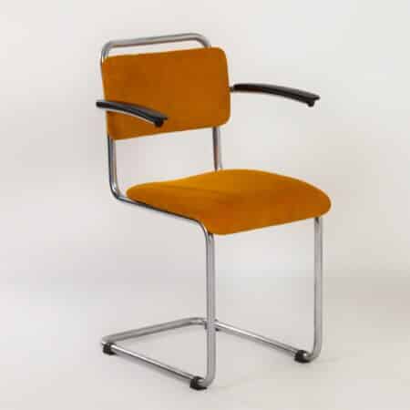 414 Damesfauteuil van W.H. Gispen voor Gispen, 1930s &#8211; Opnieuw Gestoffeerd