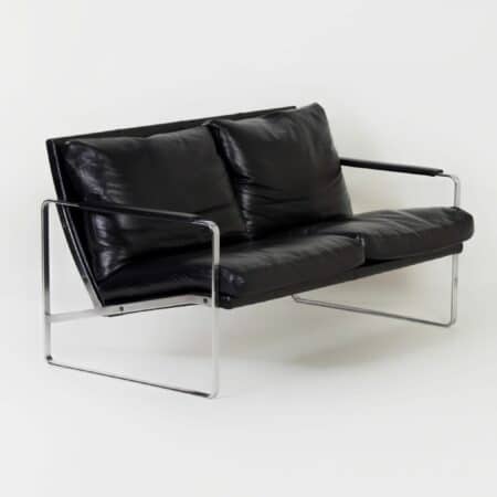 Bankje van Preben Fabricius voor Walter Knoll, 1990s - Zwart Leer