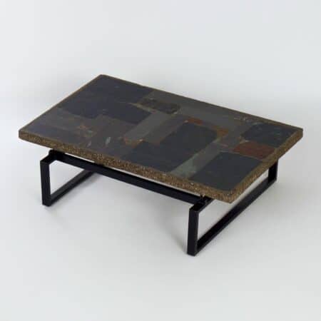 Brutalistische Salontafel van Paul Kingma met een Chamsa (beschermend handje), 1980s