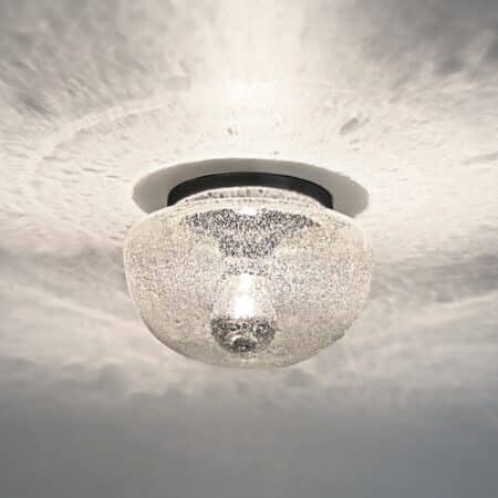 Transparante Plafondlamp van Bubbelglas van Peill & Putzler, 1970s