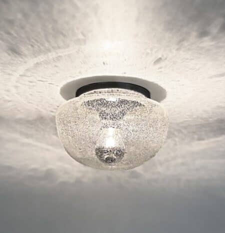 Transparante Plafondlamp van Bubbelglas van Peill &#038; Putzler, 1970s