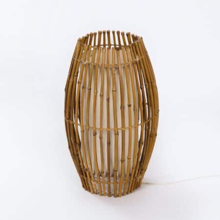 Vintage Bamboe Vloer- of Tafellamp, 1970s