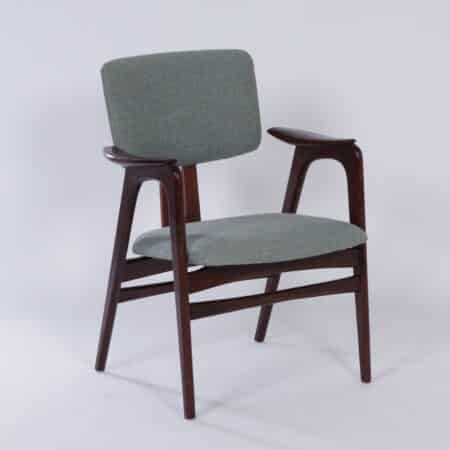 Bauhaus Fauteuil met Rode Skai en Witte Bies ca. 1930&#8217;s