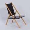 MR40 Lounge Stoel met Hocker van Mies van der Rohe voor Knoll, 2000s – Bauhaus Design, Leder
