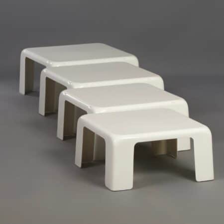 Bijzettafeltjes Quatro Gatti van Mario Bellini voor C&B Italia, 1960s | Fiberlite