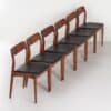 3-Zitsbank King van Andre Vandenbeuck voor Strässle International, 1960s | Zwart Leder