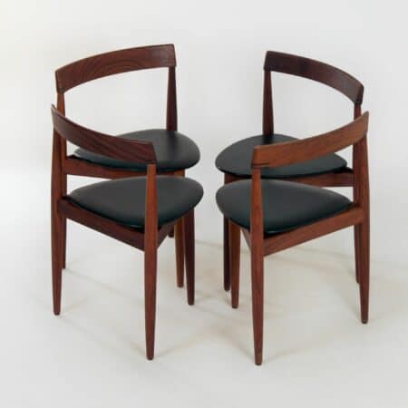 Roundette Eetkamerstoelen van Hans Olsen voor Frem Røjle, 1960s - Set van 4