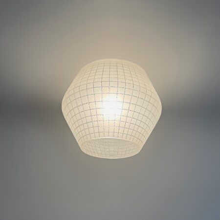 Matglazen Plafondlamp met Blokpatroon van Brüne, 1960s