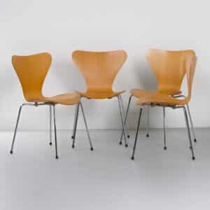 Beuken Vlinderstoelen van Arne Jacobsen voor Fritz Hansen, 1990s | Set van 4
