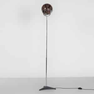Globe Vloerlamp van Frank Ligtelijn voor Raak, 1960’s | met Rookglazen Bol