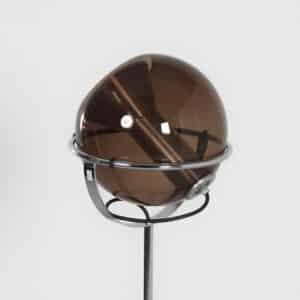Globe Vloerlamp van Frank Ligtelijn voor Raak, 1960’s | met Rookglazen Bol